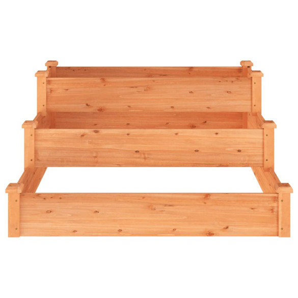 Strat Grădină Înălțat Lemn Masiv Brad - 120x120 cm