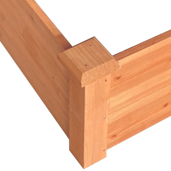 Strat Grădină Înălțat Lemn Masiv Brad - 120x120 cm