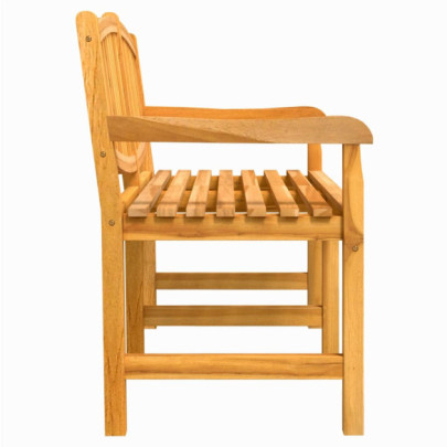 Bancă Grădină Lemn Tec - 149,5x60x90 cm - Livrare Gratuită