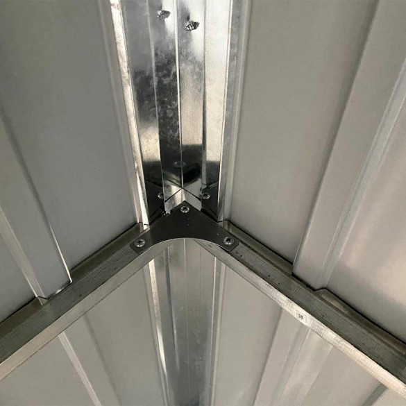 Șopron Grădină Oțel cu Acoperiș Extins - Depozitare Spațioasă