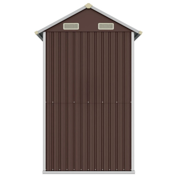 Șopron Metalic Grădină - Maro 192x152x237 cm - Oțel Zincat