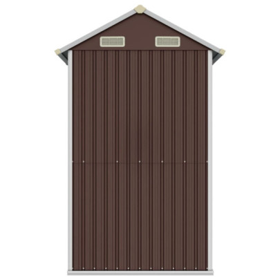 Șopron Metalic Grădină - Maro 192x152x237 cm - Oțel Zincat