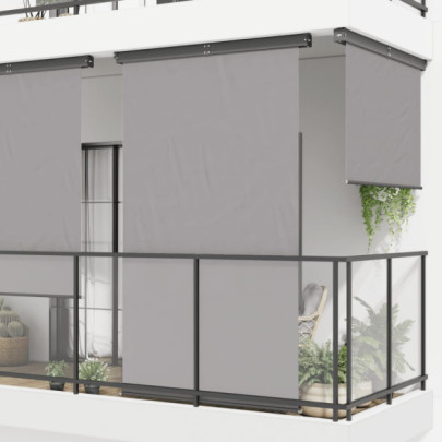 Copertină Laterală Balcon Gri 165x250 cm | Livrare Gratuită