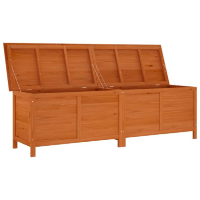 Ladă Depozitare Grădină Lemn Masiv Brad 198x50x56 cm