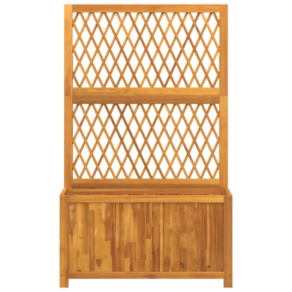 Jardinieră cu Spalier - Lemn Masiv Acacia - 100x32x165 cm