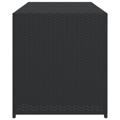 Ladă Depozitare Grădină 283L Negru Poliratan | Livrare Gratuită