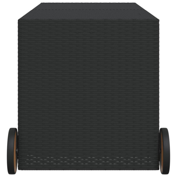 Ladă Depozitare Grădină cu Rote, Negru, 283L - Poliratan