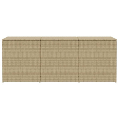 Ladă Depozitare Grădină Bej Poliratan 984L - Rezistentă