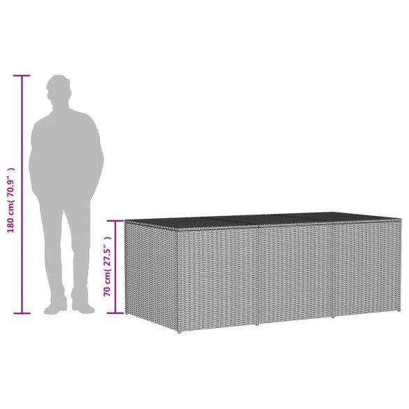 Ladă Depozitare Grădină Bej Poliratan 984L - Rezistentă