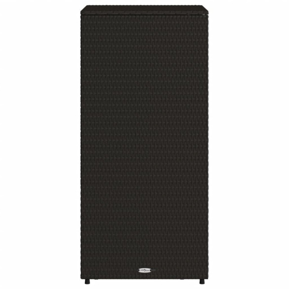 Dulap Depozitare Grădină Negru - 50x55x115 cm - Poliratan