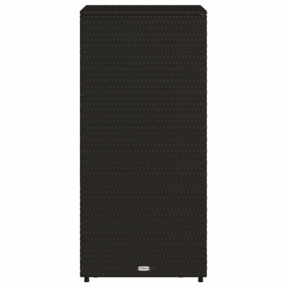 Dulap Depozitare Grădină Negru - 50x55x115 cm - Poliratan