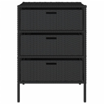 Dulap Depozitare Grădină Negru 55x59x80 cm - Poliratan