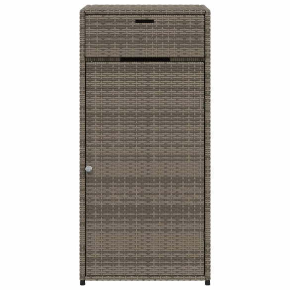 Dulap Depozitare Grădină Gri - Poliratan Durabil | Livrare Gratuită