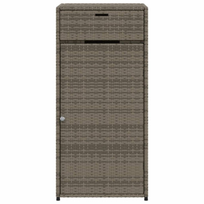 Dulap Depozitare Grădină Gri - Poliratan Durabil | Livrare Gratuită