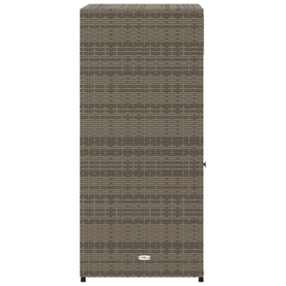 Dulap Depozitare Grădină Gri - Poliratan Durabil | Livrare Gratuită