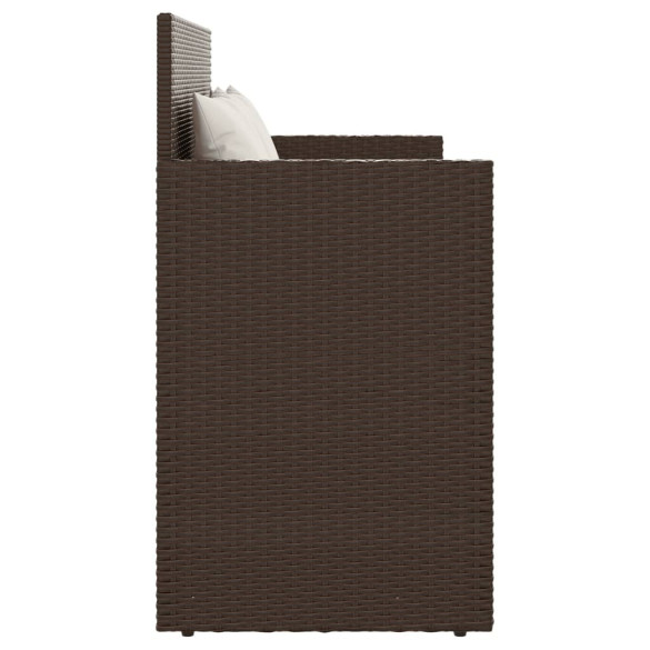 Bancă Grădină cu Depozitare și Pernă - Maro Poliratan