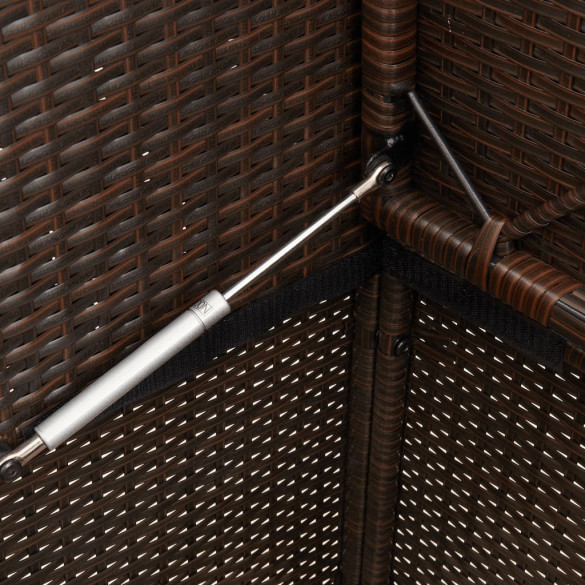 Bancă Grădină cu Depozitare și Pernă - Maro Poliratan