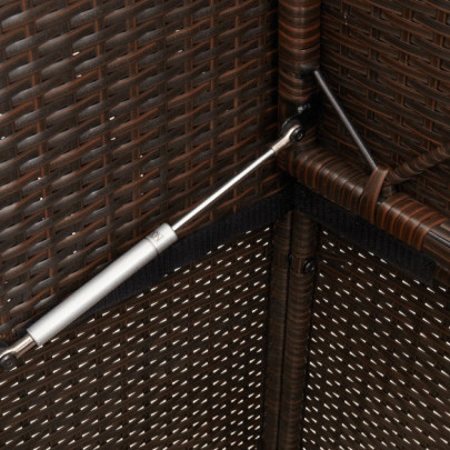 Bancă Grădină cu Depozitare și Pernă - Maro Poliratan