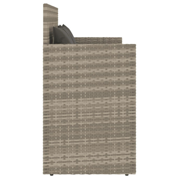 Bancă Grădină cu Depozitare - Poliratan Rezistent - Livrare Gratuită