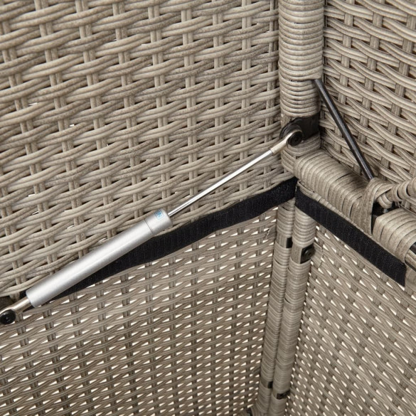 Bancă Grădină cu Depozitare - Poliratan Rezistent - Livrare Gratuită