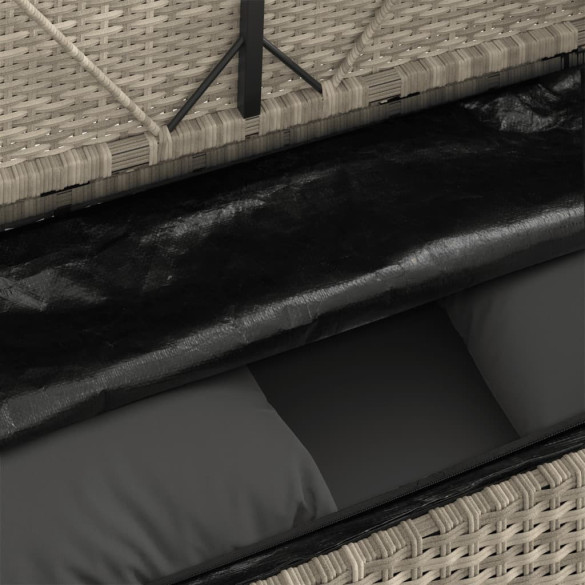 Bancă Grădină cu Depozitare - Poliratan Rezistent - Livrare Gratuită