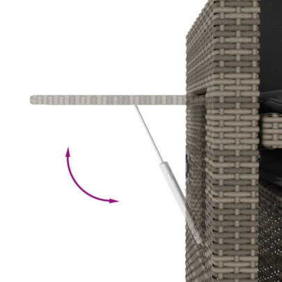 Bancă Grădină Rabatabilă cu Perne - Canapea Extensibilă