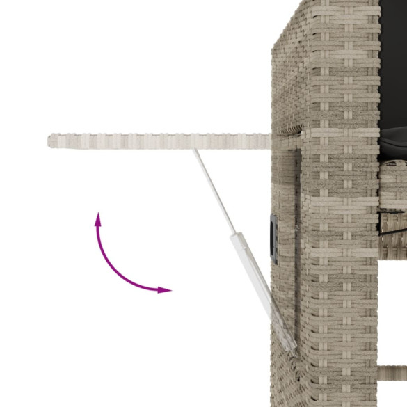 Bancă rabatabilă de grădină cu perne - Livrare gratuită