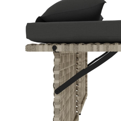 Bancă rabatabilă de grădină cu perne - Livrare gratuită