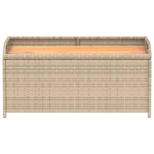 Bancă Grădină cu Depozitare - Ratan PE și Acacia