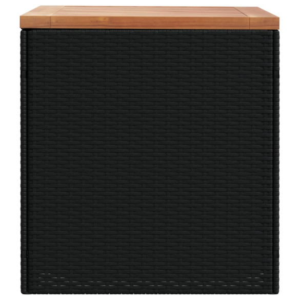 Ladă Depozitare Grădină cu Bancă - Negru, 110x50x54cm