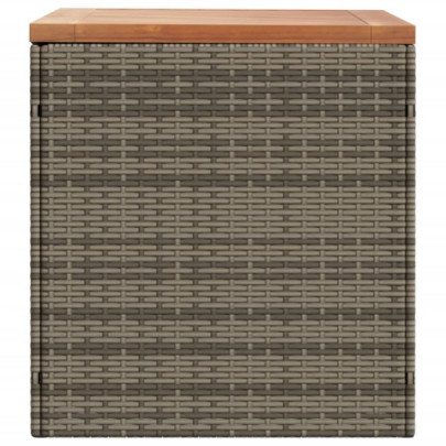 Ladă Depozitare Grădină cu Bancă - Gri, Lemn Acacia