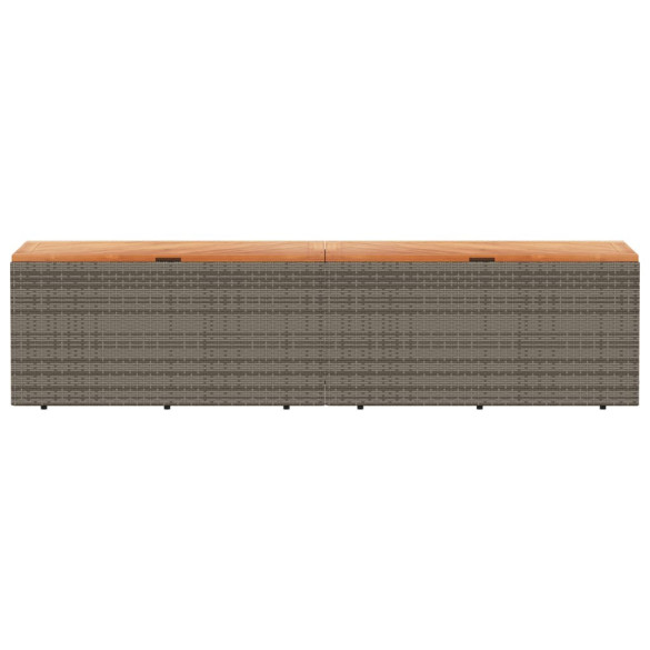 Ladă Depozitare Grădină cu Bancă - Poliratan și Lemn Acacia