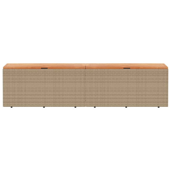 Cutie Depozitare Grădină 220x50x54 cm - Lemn Acacia, Poliratan