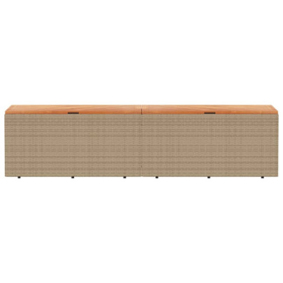 Cutie Depozitare Grădină 220x50x54 cm - Lemn Acacia, Poliratan