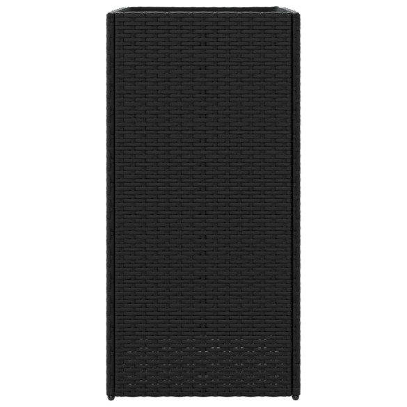 Jardinieră Grădină Negru Poliratan - Livrare Gratuită