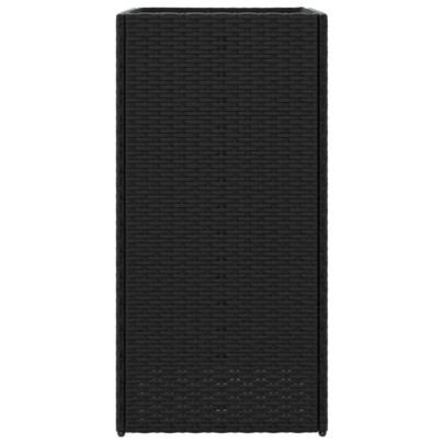 Jardinieră Grădină Negru Poliratan - Livrare Gratuită