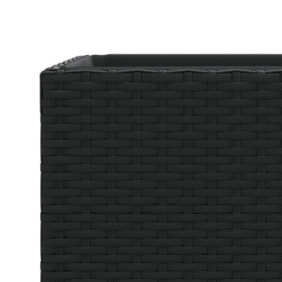 Jardinieră Grădină Negru Poliratan - Livrare Gratuită