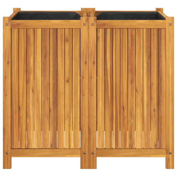 Jardinieră Grădină Lemn Acacia cu Căptușeală | Livrare Gratuită