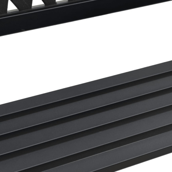Bancă de grădină din oțel, 120 cm - Negru | Livrare Gratuită