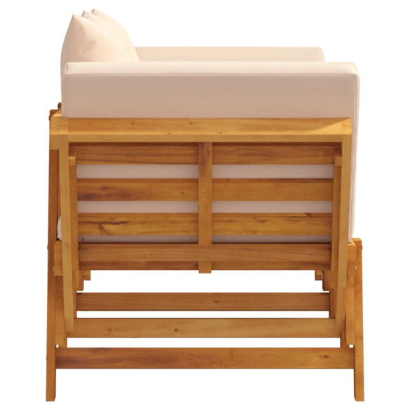 Bancă Grădină 2 în 1 cu Pernă - Lemn Acacia | Livrare Gratuită