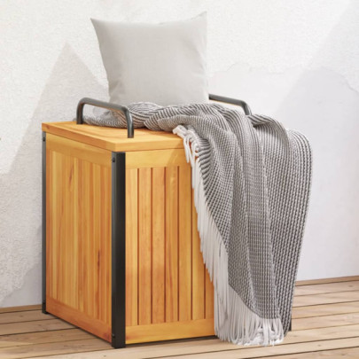 Cutie depozitare perne exterior lemn acacia 45x45x45cm