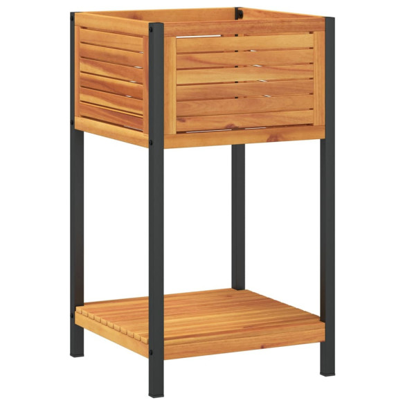 Jardinieră Grădină Lemn Acacia Raft 45x45x80cm | Livrare Gratuită