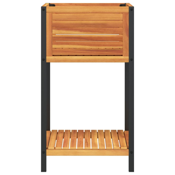 Jardinieră Grădină Lemn Acacia Raft 45x45x80cm | Livrare Gratuită
