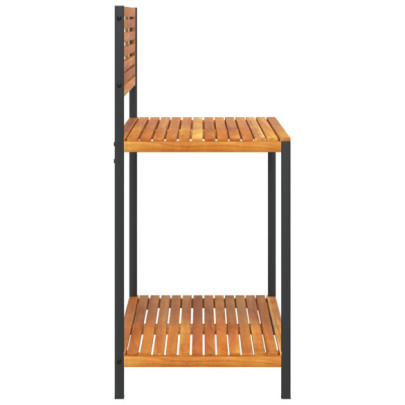 Masă lucru grădină lemn acacia și oțel | Livrare gratuită