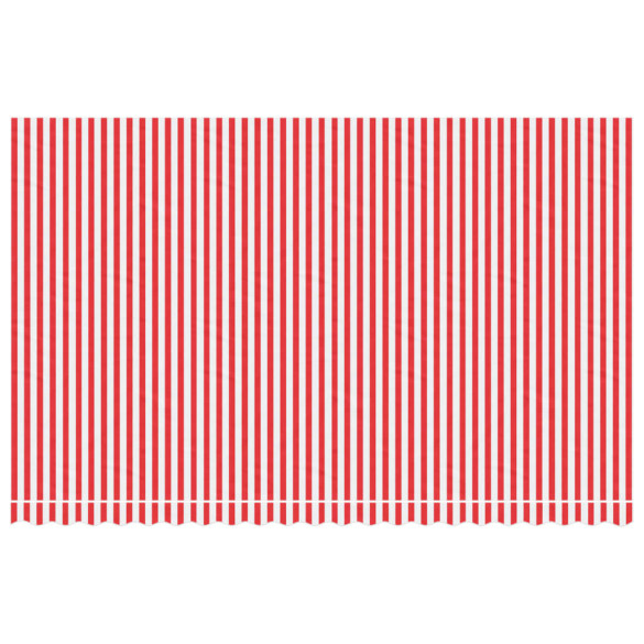 Pânză Copertină Rezervă 5x3m - Dungi Roșii-Albe | Livrare Gratuită