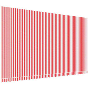 Pânză Copertină Rezervă Dungi Roșii-Albe 6x3,5m - Livrare Gratuită 2