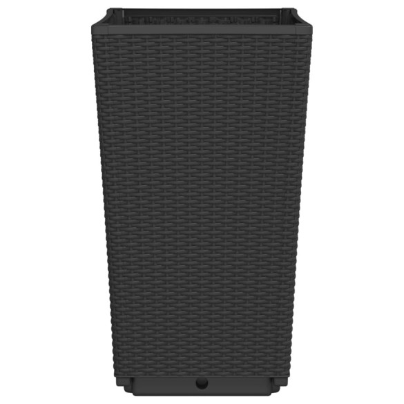 Jardiniere Gradina 2 bucati Negru - Livrare Gratuita