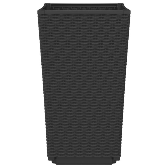 Jardiniere Gradina 2 bucati Negru - Livrare Gratuita