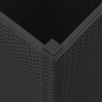 Jardiniere Gradina 2 bucati Negru - Livrare Gratuita