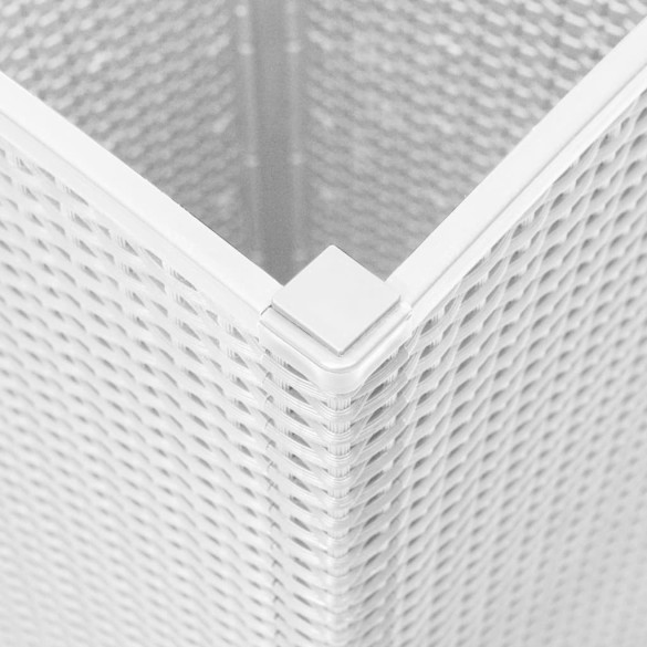 Jardiniere Gradina PP - Set 2 Bucati - Alb - Livrare Gratuita